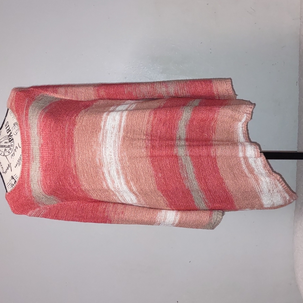 Dana Buchman Asymmetrical Tunic Stripe Tops Bell Sleeve Size L